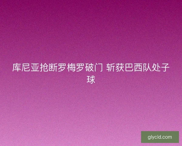 库尼亚抢断罗梅罗破门 斩获巴西队处子球